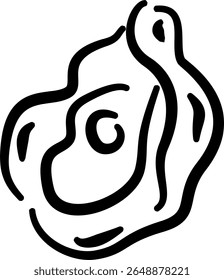 Tiny shell sketch for minimal branding poster design packaging label useVector illustration