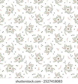 pequeno pequeno padrão de flores para tecido de hijab de cachecol têxtil