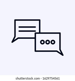 Tiny speech bubbles icon isolated on white background