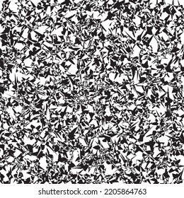 Tiny, spiky bits random distributed, creating busy, dense monochrome modern pattern