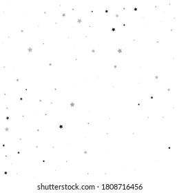 Tiny Stars Card. Gray Confetti Sky. Black Falling Space. Celebration Space. Glitter Modern. Sparkling Symbol. Texture Space. Universe Sky.