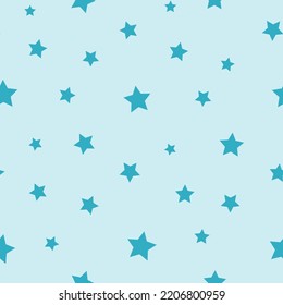 Tiny Stars Seamless Pattern Blue Background Stock Vector (Royalty Free ...