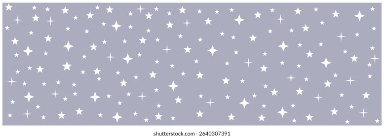 Tiny Stars Seamless Vector Patterns. Hand Drawn Simple Textile, Wrapping Paper. Starry Print for Fabric, Infantile Style Galaxy Design. Little Stars design. Vector Illustration . EPS 10 . 