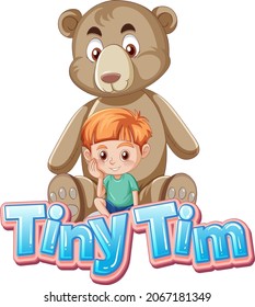 Tiny Tim logo text design illustration