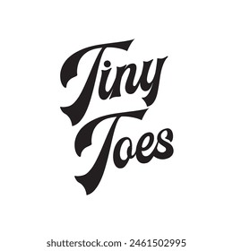 tiny toes text on white background.