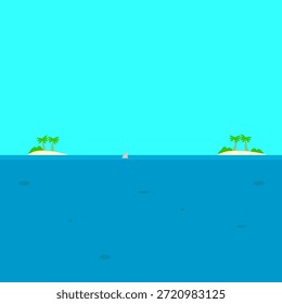 Minúsculas Ilhas Tropicais no Meio do Oceano