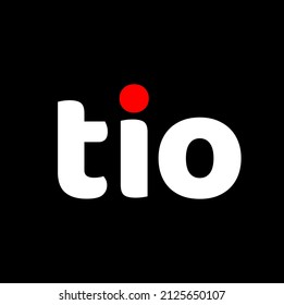 TIO company name initial letters monogram. tio icon with red dot.