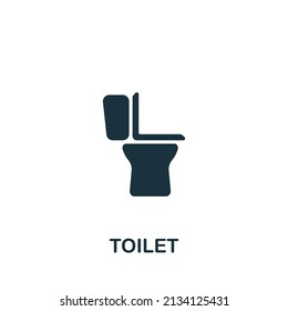 Tiolet icon. Monochrome simple icon for templates, web design and infographics