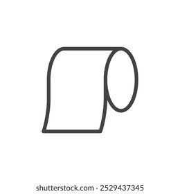 Tiolet paper icon Thin outline art symbol
