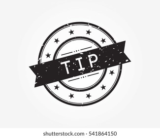 tip. black stamp sign
