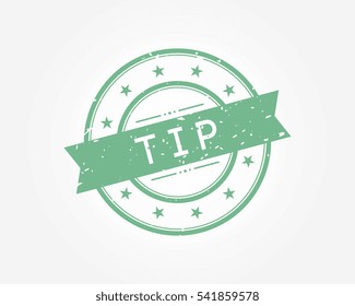 tip. green stamp sign vector illustration