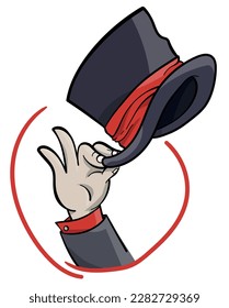 Tip hat cartoon respect icon