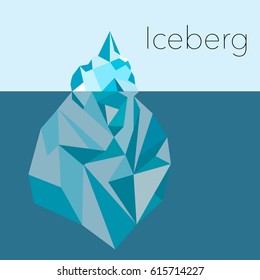 Tip of Iceberg - vector graphic