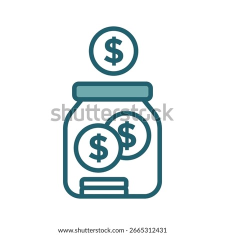 tip jar icon vector design template simple and clean