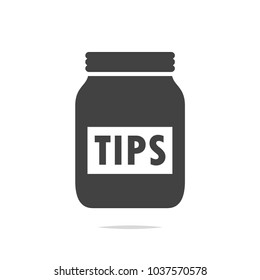 Tip jar icon vector isolated