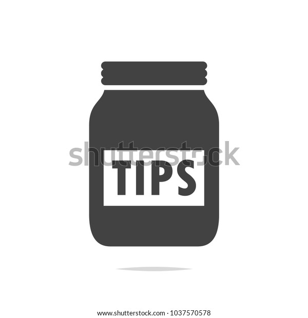 Tip jar icon vector
isolated