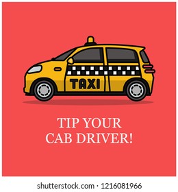Tip your cab driver Poster Design