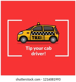 Tip your cab driver Poster Design