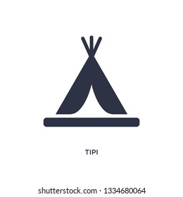 tipi icon. Simple element illustration from stone age concept. tipi editable symbol design on white background. Can be use for web and mobile.