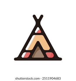 Tipi outline icon for graphic design, apps and websites