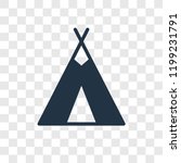 Tipi vector icon isolated on transparent background, Tipi transparency logo concept