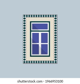 Tipical window with wall tiles