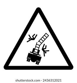 Tip-Over Or Structural Failure Hazard Symbol Sign, Vector Illustration, Isolate On White Background Label .EPS10
