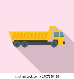 Tipper auto icon. Flat illustration of tipper auto vector icon for web design