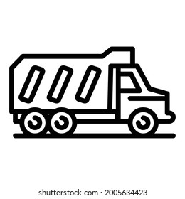 Tipper auto icon. Outline tipper auto vector icon for web design isolated on white background