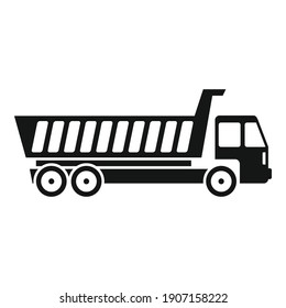 Tipper auto icon. Simple illustration of tipper auto vector icon for web design isolated on white background