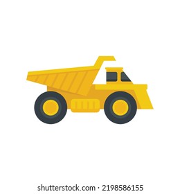 Tipper cargo icon. Flat illustration of tipper cargo vector icon isolated on white background