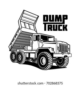 Tipper Dump Truck Illustration Isolated On White