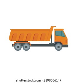 Tipper huge icon. Flat illustration of tipper huge vector icon isolated on white background