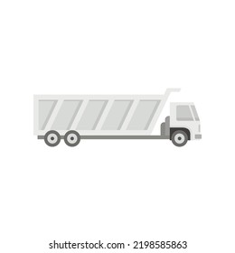 Tipper icon. Flat illustration of tipper vector icon isolated on white background