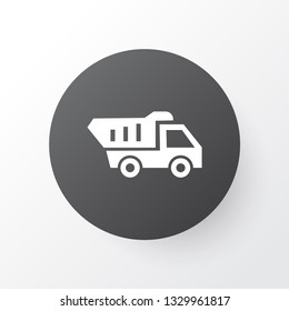 Tipper icon symbol. Premium quality isolated truck element in trendy style.
