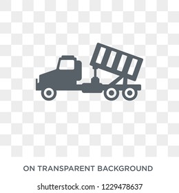Tipper icon. Trendy flat vector Tipper icon on transparent background from Construction collection. 
