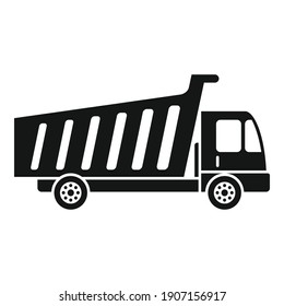 Tipper industry icon. Simple illustration of tipper industry vector icon for web design isolated on white background
