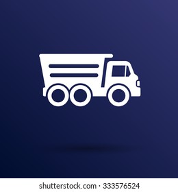  tipper truck building  icon vector button logo symbol concept.