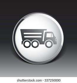  tipper truck building  icon vector button logo symbol concept.