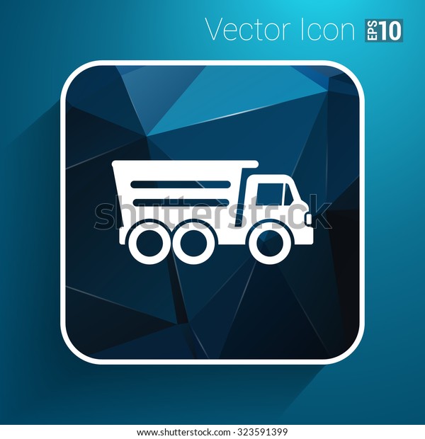  tipper truck building  icon vector button logo\
symbol concept.