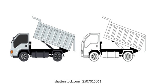 Tipper Truck Cartoon Design Illustration vector eps format suitable for your design needs logo illustration animation etc