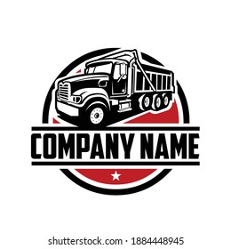 Tipper truck. dump truck. ready made logo template