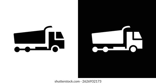 Conceito de ícone de caminhão basculante, ilustração vetorial