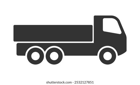 
Tipper Truck Icon. Dump Truck symbol. Dumper Truck logo sign. Vector illustration image.  Isolated on white background.