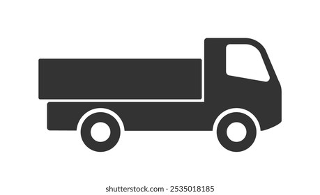 
Tipper Truck Icon. Dump Truck symbol. Dumper Truck logo sign. Vector illustration image.  Isolated on white background.