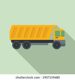 Tipper truck icon. Flat illustration of tipper truck vector icon for web design