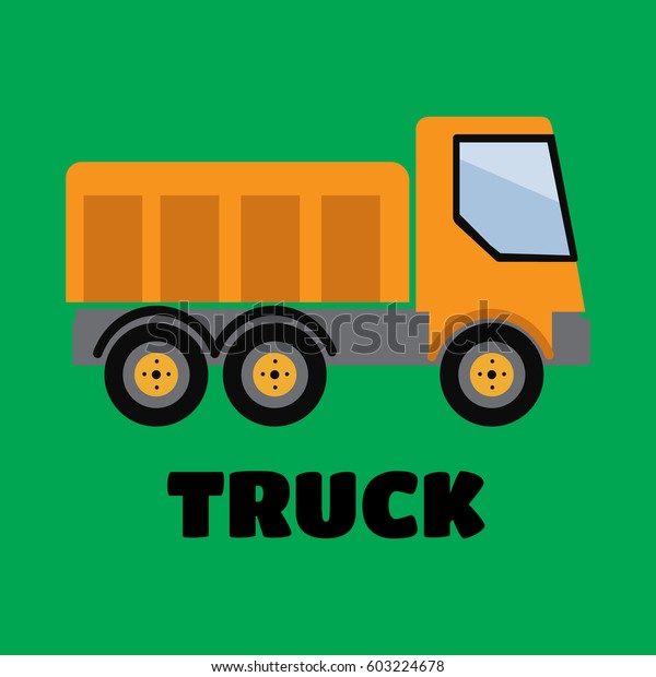 Tipper truck\
illustration in flat style\
icon