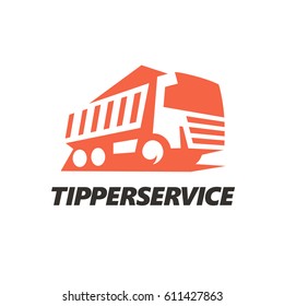 Tipper Truck Logo. Vector.