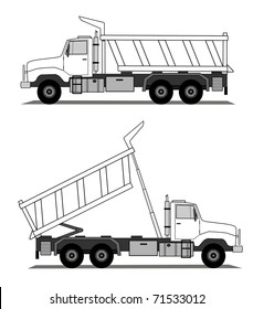 Tipper truck vector