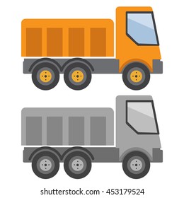 Tipper truck vector illustration in flat style eps 10